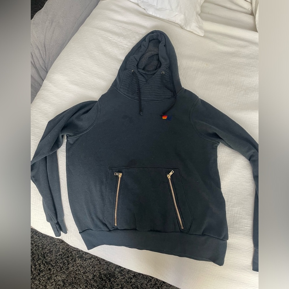 Aviator nation ninja pullover hoodie - charcoal